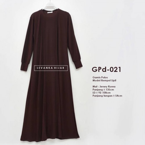 GPd-021 Gamis Polos Rempel Dada